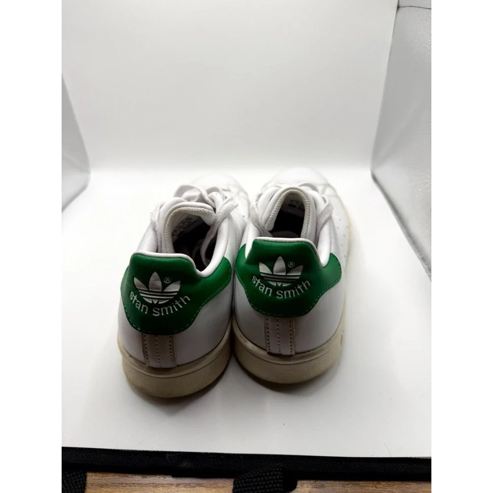 Adidas Stan‎ Smith M20324 Mens 8 Sneaker Cloud White Green Leather Tennis Shoes